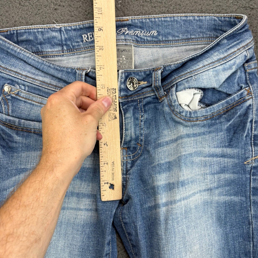 Reflex Premium Womens Size 7 Blue Low Rise Skinny Jeans R650 Distressed Wash - Picture 4 of 8